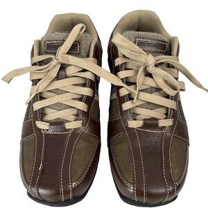 Skechers Men's Shoes 8.5 Citywalk Malton Casual Brown Leather Tan Lace Up 64455